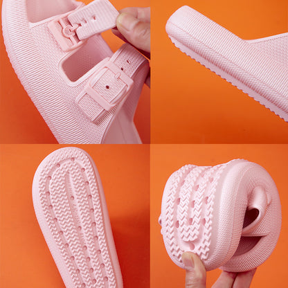 Platform Slide Sandals with Double Buckle, EVA (photo 7)