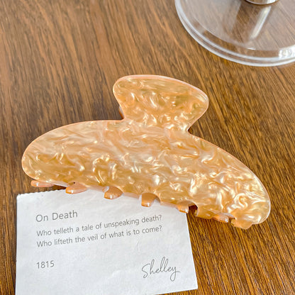 Acrylic Claw Hair Clip - Quicksand Orange (photo 3)