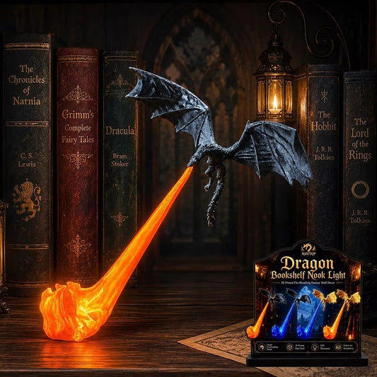 3D-Printed Dragon Bookshelf Light Decoration