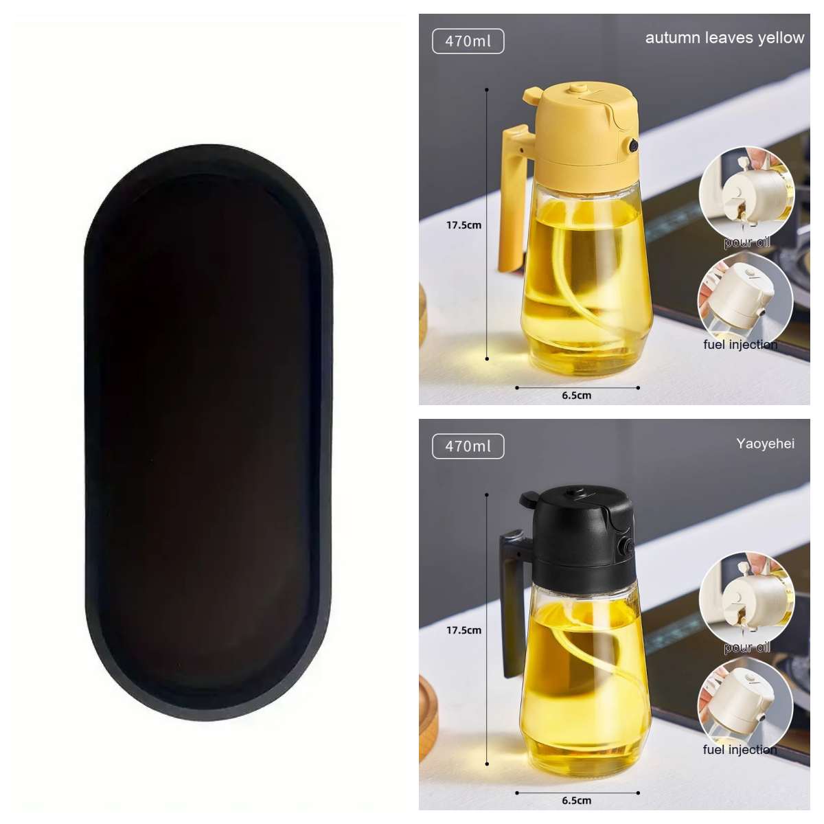 2-in-1 Glass Oil Sprayer and Pourer, 470 ml (photo 25)
