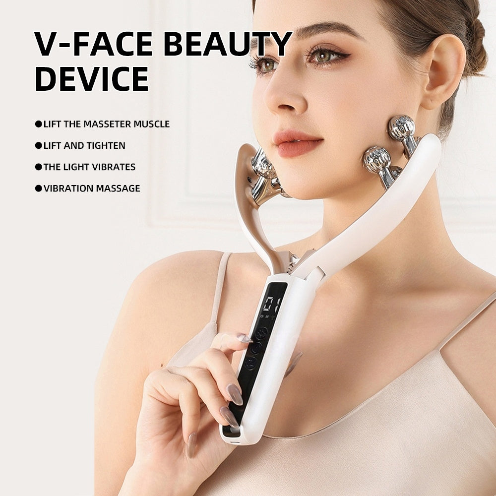 Facial Roller Massager with EMS and Red and Blue Light
