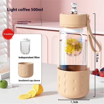 Glass Tea Infuser Tumbler with Magnetic Filter, 500 ml (photo 8)