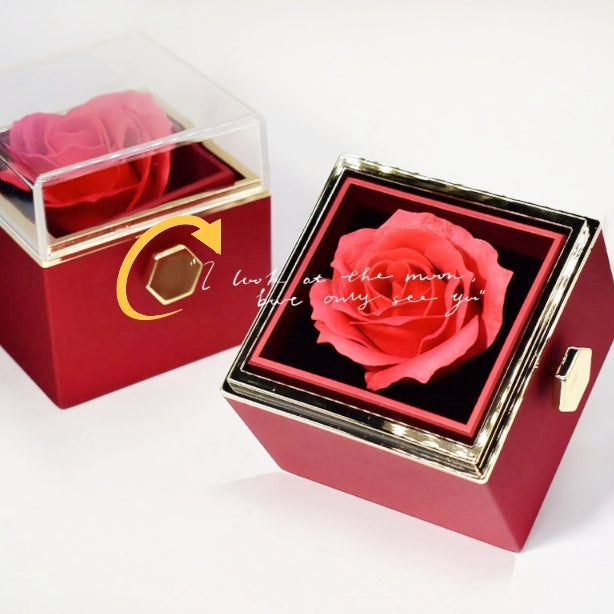 Rotating Soap Rose Jewelry Gift Box (photo 2)