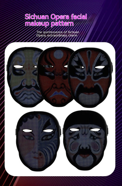 Programmable LED Light-Up Party Face Mask (photo 6)