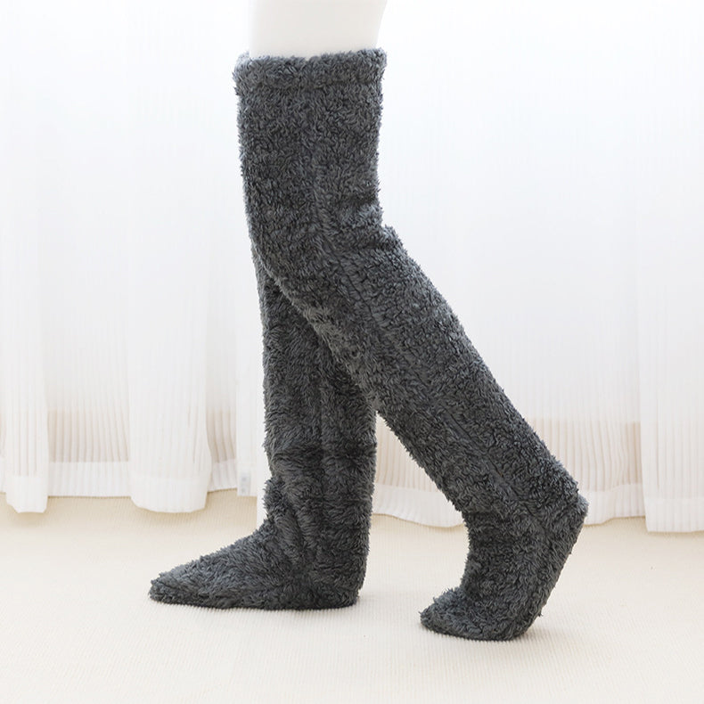 Over-the-Knee Fuzzy Long Socks (photo 9)