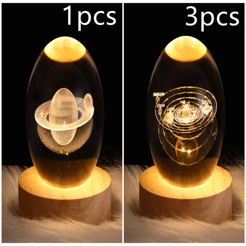 Wood Base Crystal Ball Night Lamp (photo 38)