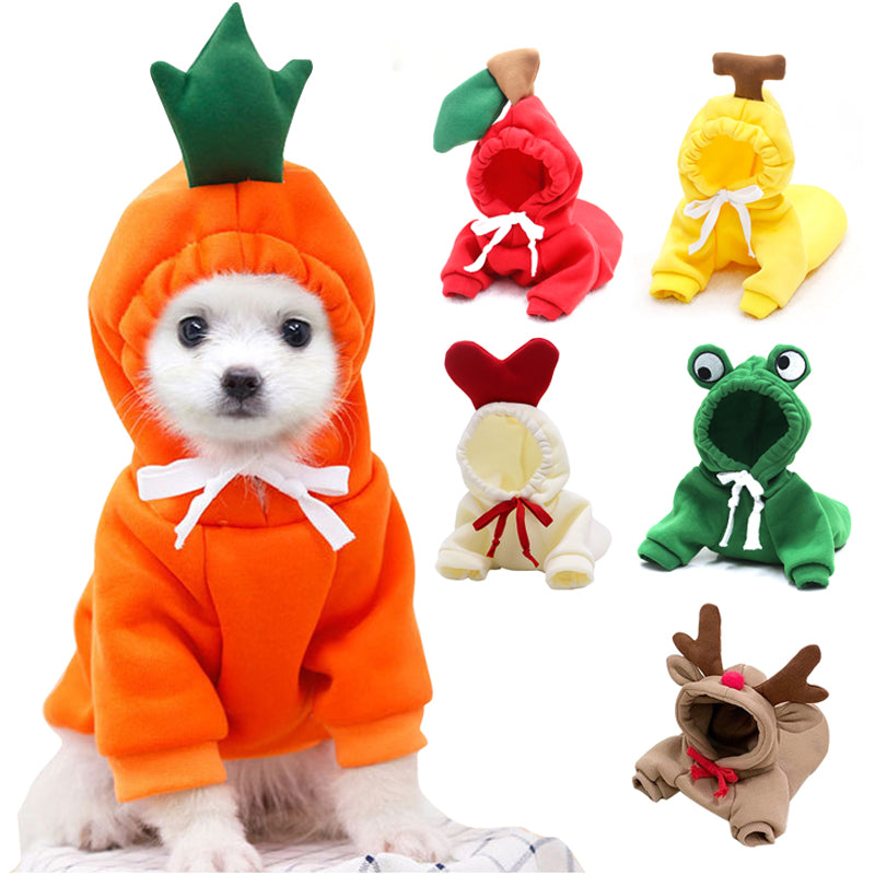 Fruit-Themed Fleece Hoodie for Small Dogs (photo 3)