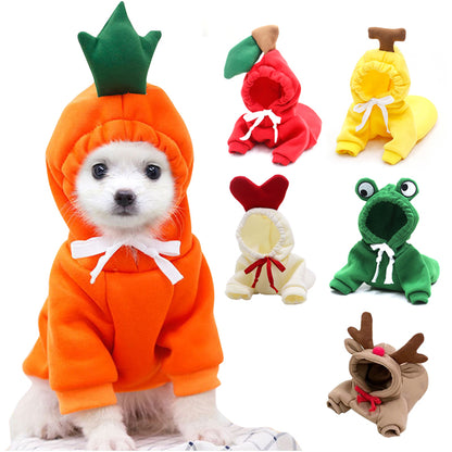 Fruit-Themed Fleece Hoodie for Small Dogs (photo 3)