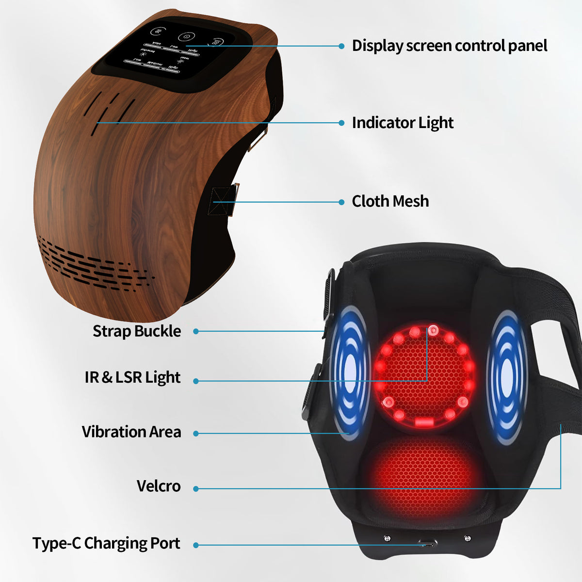 Rechargeable Heated Knee Massager with Vibration (photo 12)