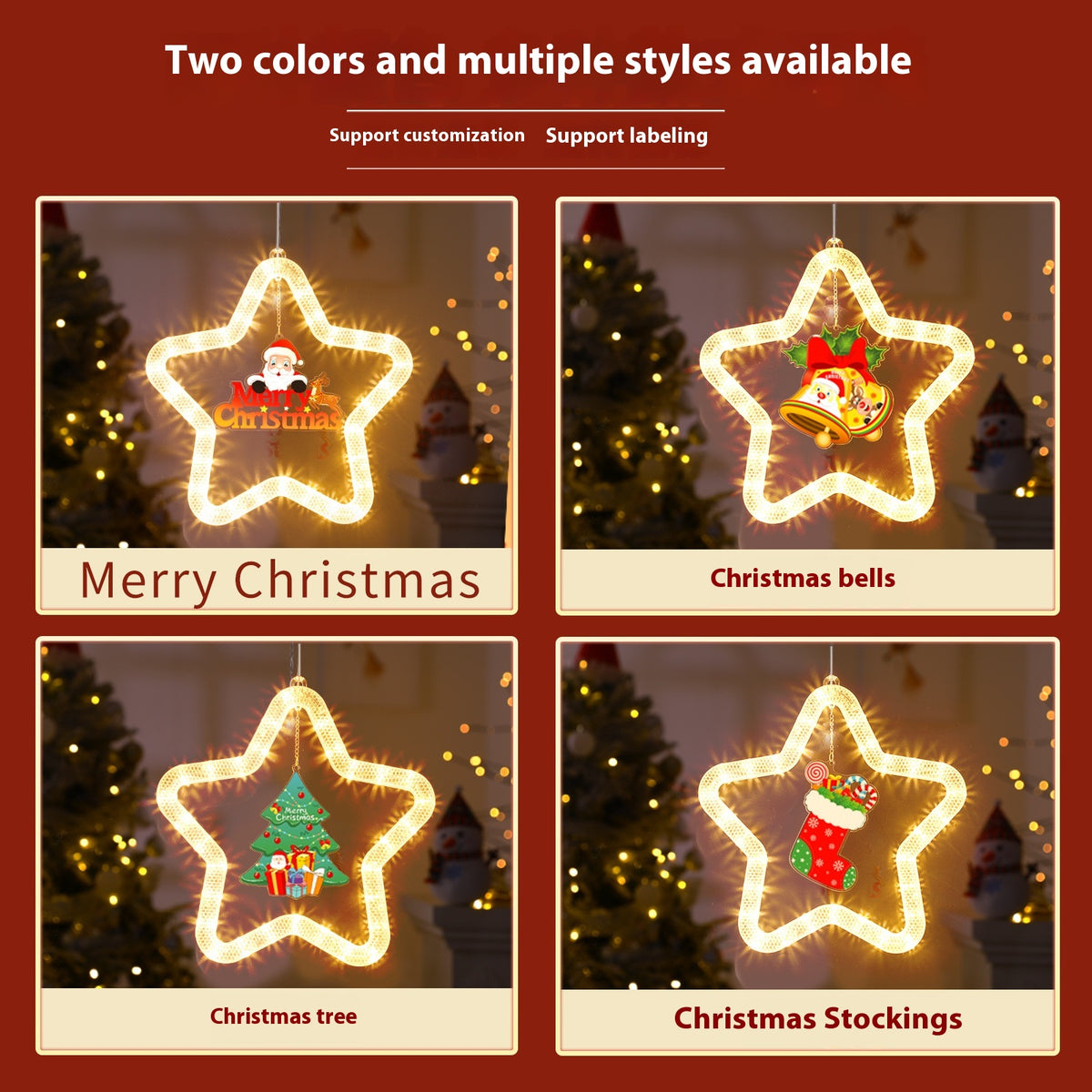 Christmas LED Star Window Hanging Light (photo 4)