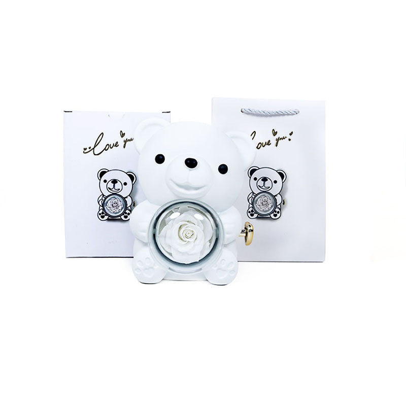 Rotating Bear and Rose Jewelry Gift Box (photo 9)