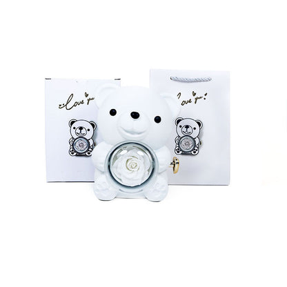 Rotating Bear and Rose Jewelry Gift Box (photo 9)