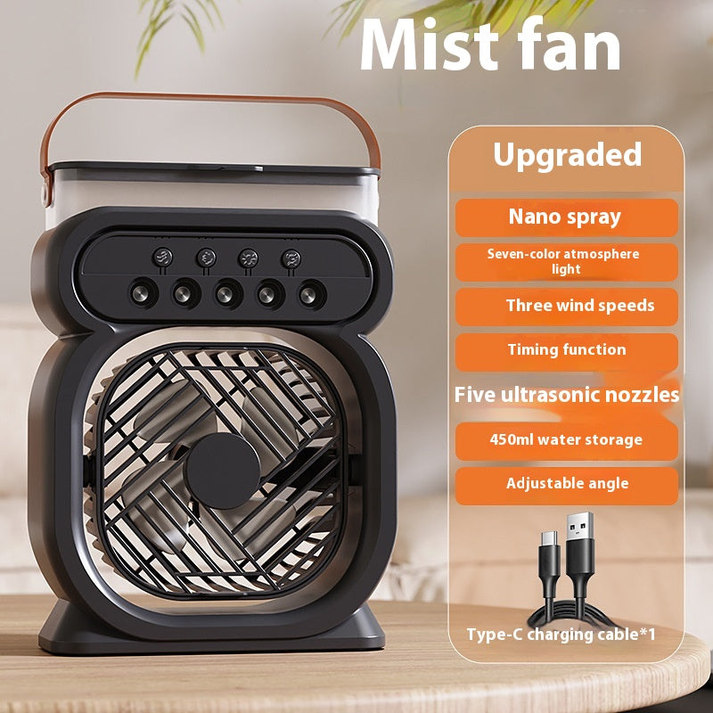 Mini Evaporative Air Cooler Fan with 7-Color Light (photo 8)