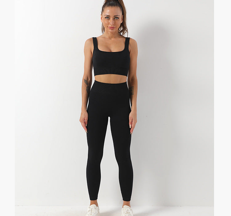 Women's 2-Piece Seamless Square-Neck Yoga Set (photo 5)