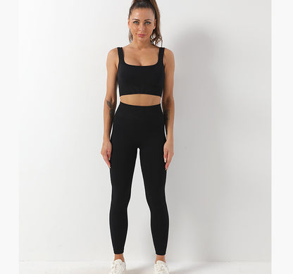 Women's 2-Piece Seamless Square-Neck Yoga Set (photo 5)