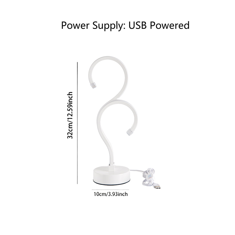 Double Question Mark Desk Lamp, USB, 3 Color Modes (photo 6)
