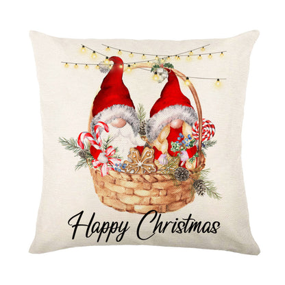Snowflake Print Christmas Pillow Cover, 45 x 45 cm (photo 14)