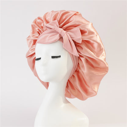 Satin Sleep Bonnet with Ribbon (photo 19)