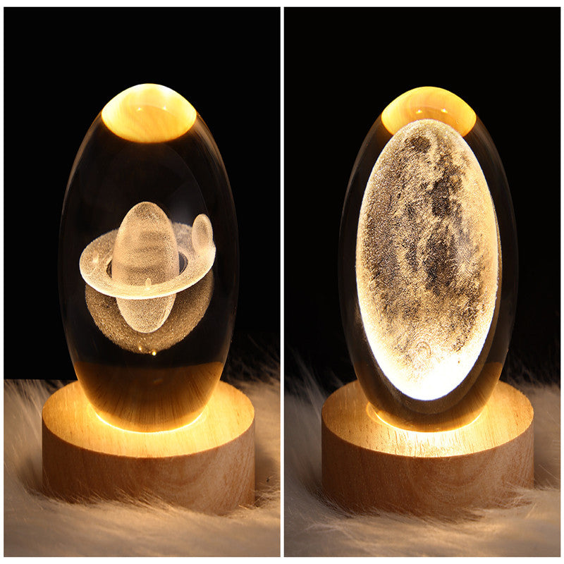 Wood Base Crystal Ball Night Lamp (photo 10)