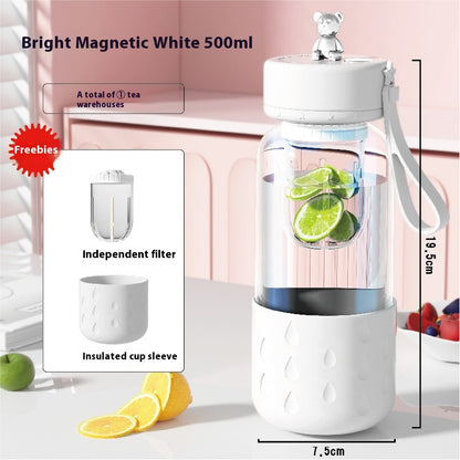 Glass Tea Infuser Tumbler with Magnetic Filter, 500 ml (photo 7)
