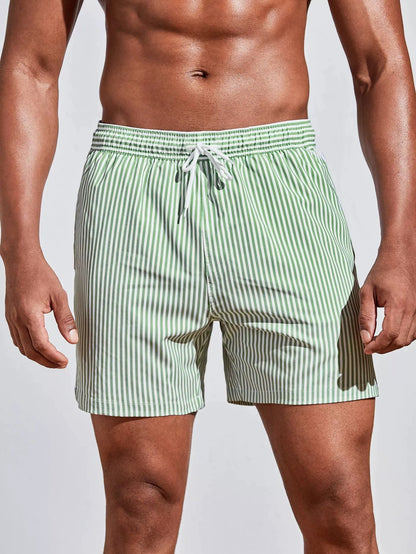 Men's 3D Striped Print Shorts (photo 11)