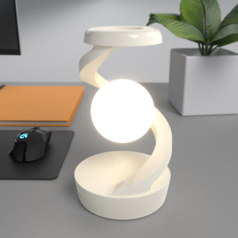 Rotating Moon Desk Lamp with Optional Wireless Charger (photo 9)