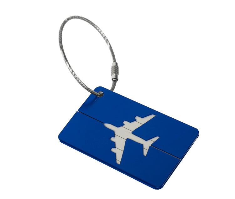 Aluminum Alloy Luggage Tag with Loop - Blue (photo 2)