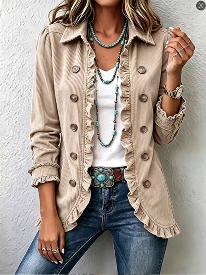 Women's Ruffled Button-Front Knit Cardigan (photo 16)