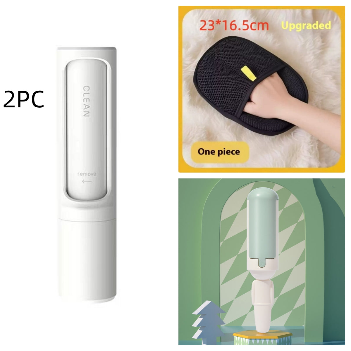 2-in-1 Reusable Pet Hair Remover Roller (photo 33)