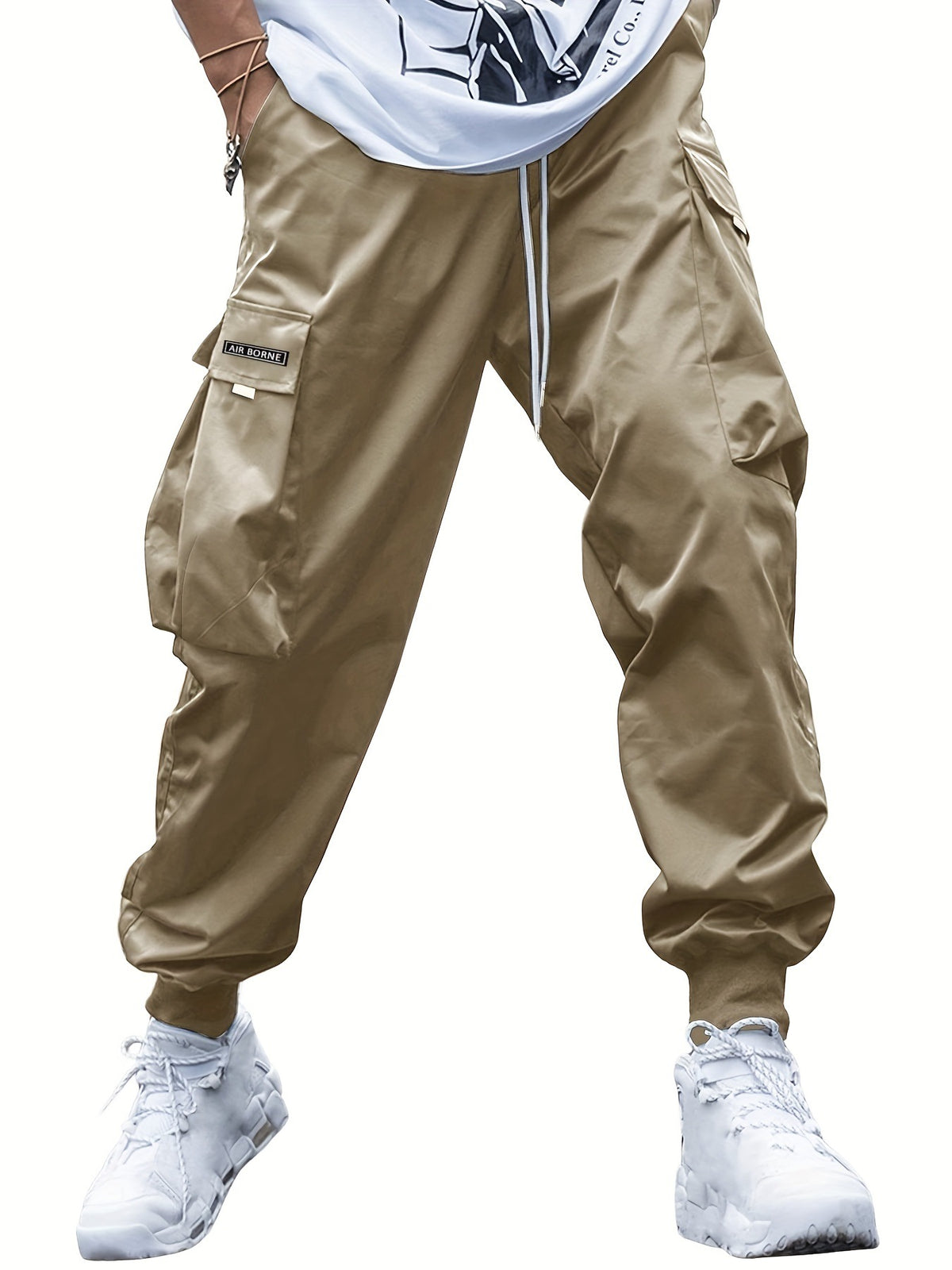 Men's Multi-Pocket Cargo Drawstring Pants (photo 10)