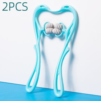 Manual Neck and Shoulder Massage Roller with Rolling Balls (photo 11)