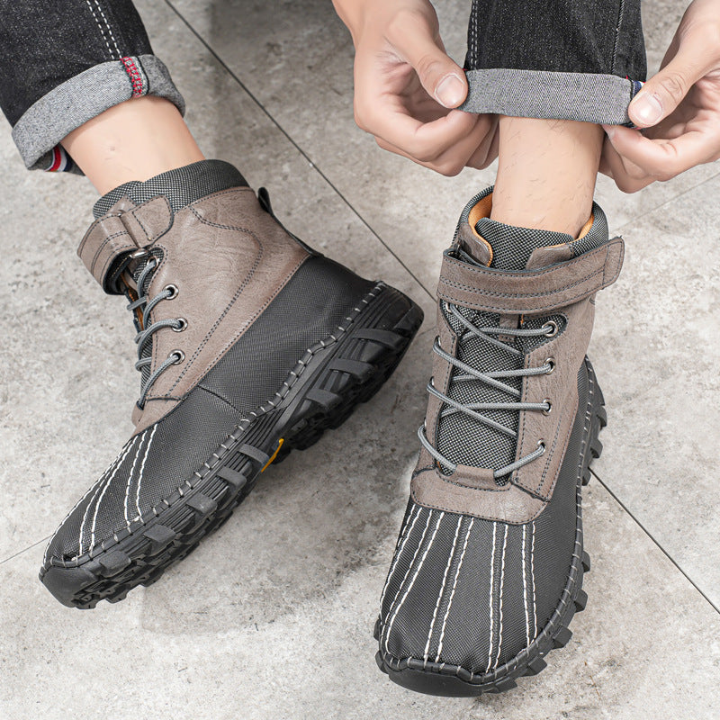 Fleece-Lined Lace-Up Mid-Calf Snow Boots (photo 2)