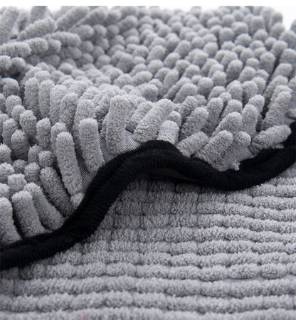 Chenille Pet Drying Towel with Hand Pockets (photo 8)