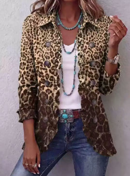 Women's Ruffle-Trim Printed Blazer (photo 4)