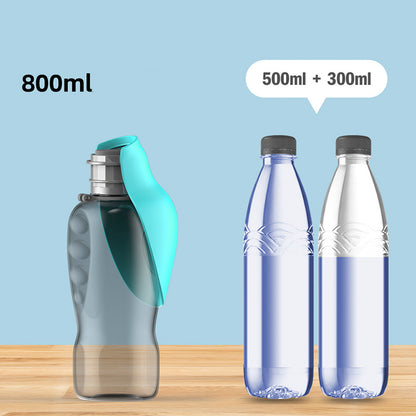 800 ml Portable Dog Water Bottle with Fold-Out Trough (photo 9)