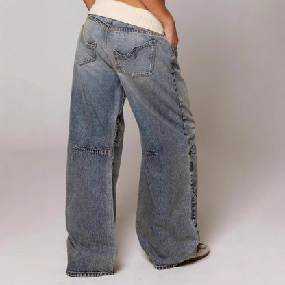 Women's Loose Straight-Leg Jeans with Pockets (photo 5)