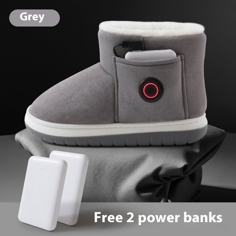 USB Heated House Boots with Power Bank (photo 7)