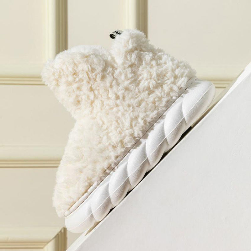 Plush High-Top House Slippers with Thick Sole (photo 4)