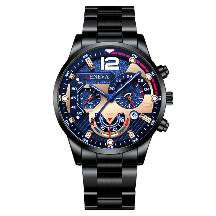 Men's Steel Strap Quartz Watch and Bracelet Set (photo 19)
