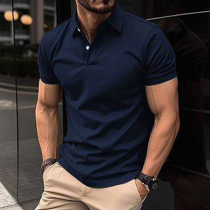 Men's Solid Short-Sleeve Polo Shirt (photo 2)