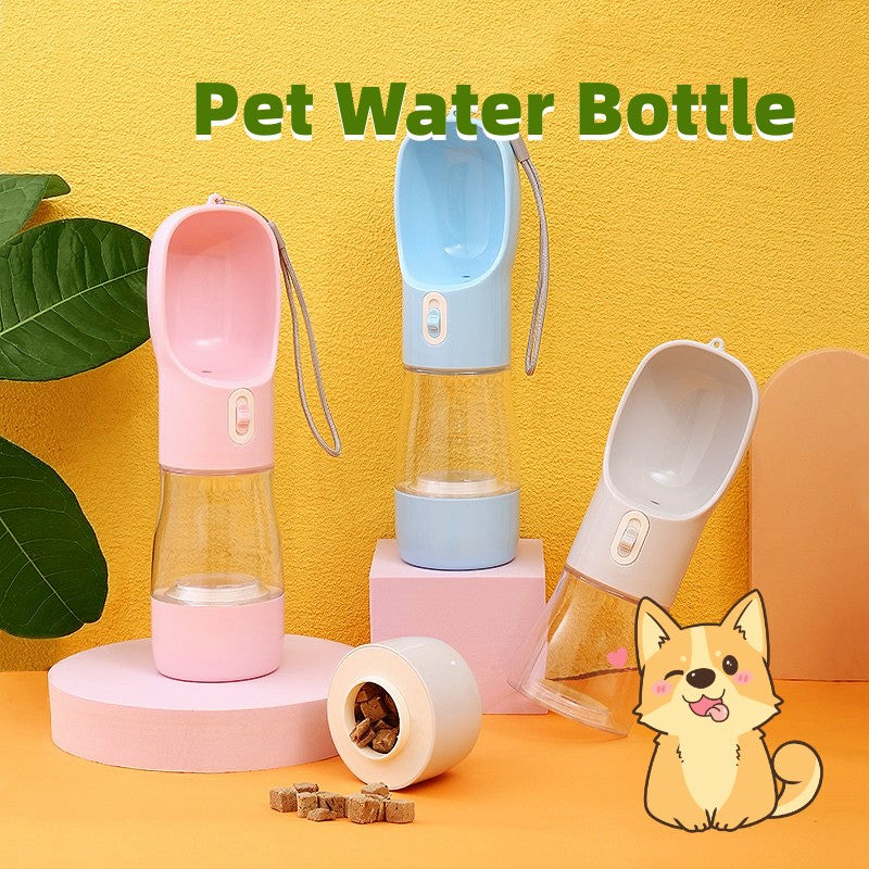 Portable Dog Water Bottle with Bowl