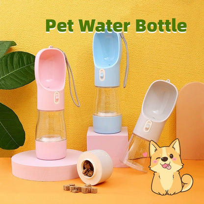 Portable Dog Water Bottle with Bowl