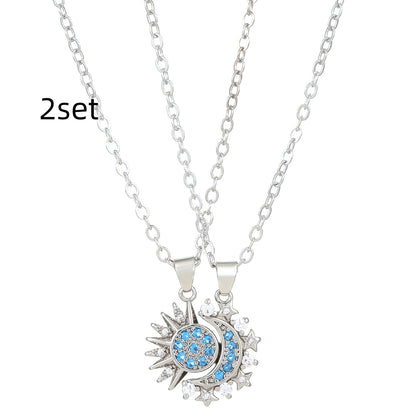 Sun and Moon Magnetic Couple Necklaces, Set of 2 (photo 13)