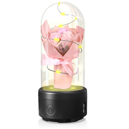 Rose Bouquet LED Light and Bluetooth Speaker in Glass Dome (photo 22)