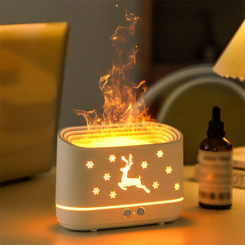 Reindeer Flame Effect Humidifier and Aroma Diffuser, USB (photo 2)