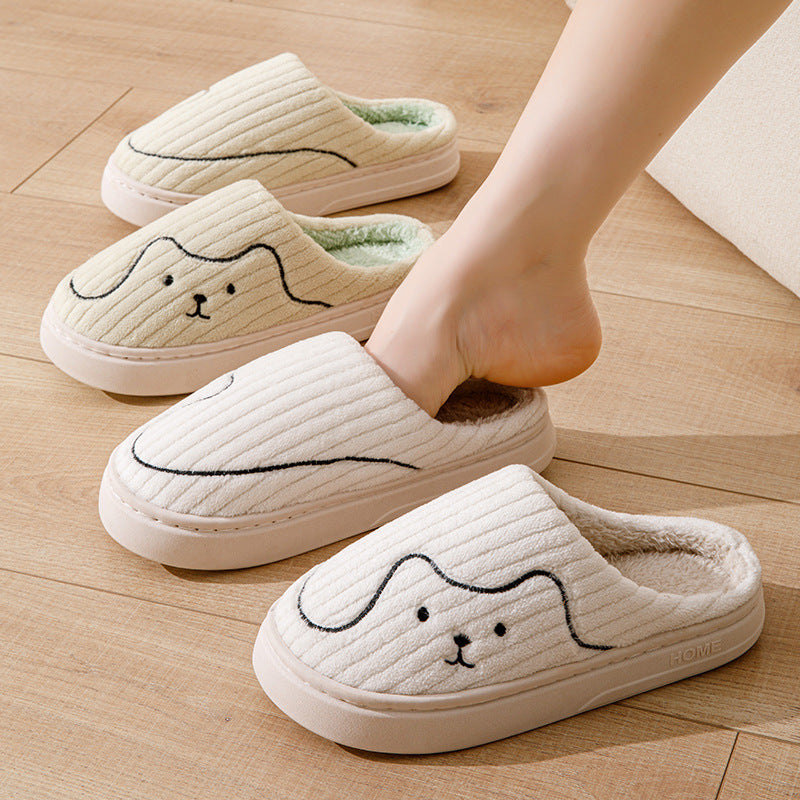 Striped Cat Plush House Slippers (photo 2)