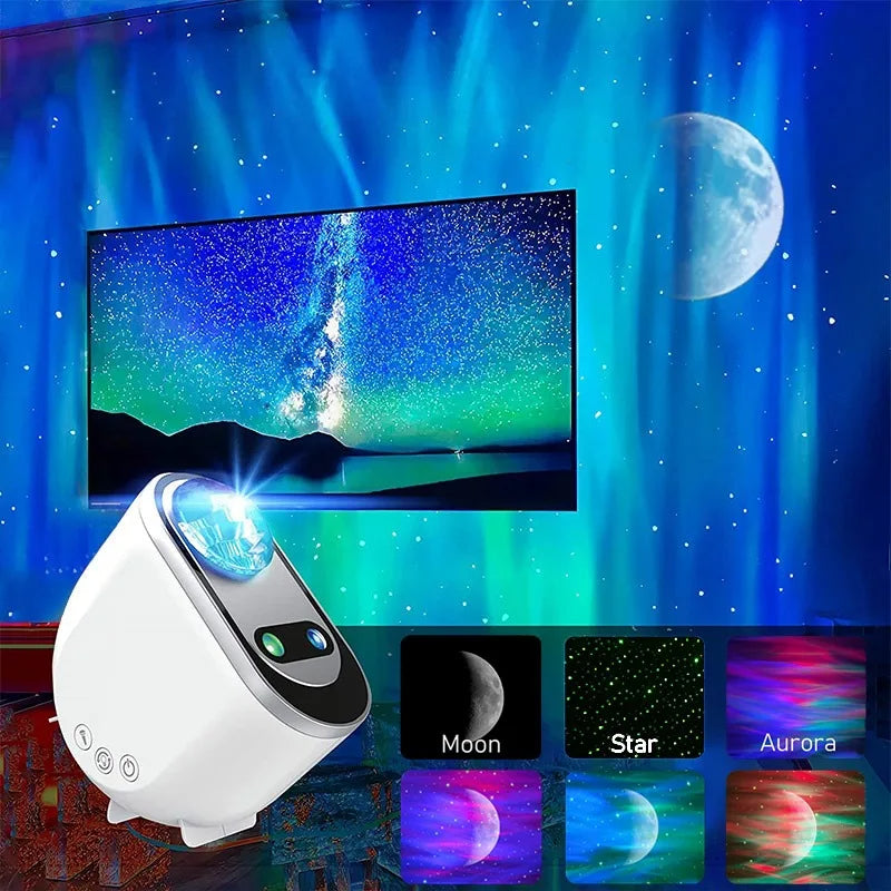 Aurora and Star Projector Night Light with Remote