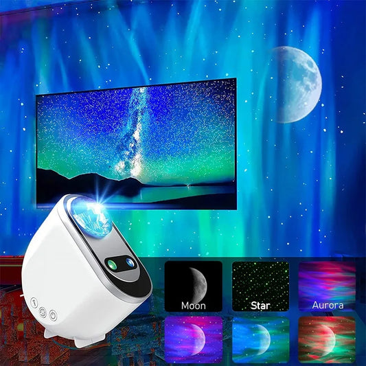 Aurora and Star Projector Night Light with Remote