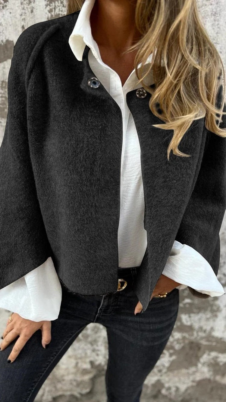 Women's Batwing-Sleeve Cropped Cardigan Jacket (photo 10)