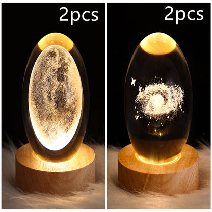 Wood Base Crystal Ball Night Lamp (photo 42)